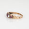 Bague 57 Bague victorienne antique avec perle de grenat, vers 1848, or jaune 15 carats, taille 5,75, bijoux fins 58 Facettes G13621