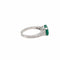 Bague 51 Bague Art Nouveau en or blanc avec émeraude et diamants. 58 Facettes