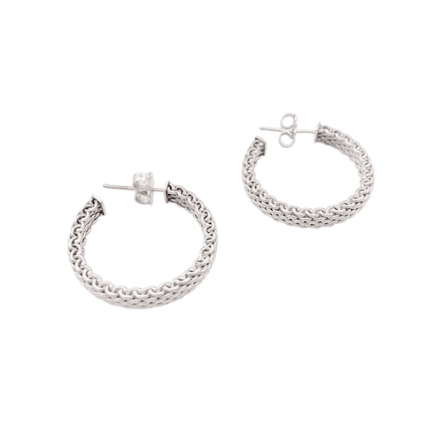 Boucles d'oreilles Créoles Tiffany & Co "Somerset" argent. 58 Facettes 34315
