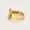 Bague 56 Bague or jaune et blanc et diamants 58 Facettes THI01582