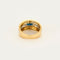 Bague 49 Bague jonc or jaune, saphir et diamants 58 Facettes RAM2604