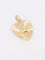 Pendentif AUGIS - Médaille amour coeur plus qu'hier moins que demain or jaune rubis 58 Facettes J254