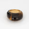 Bague Bague dôme œil de tigre vintage des années 70, or jaune 14 carats, taille 5, bijoux fins Estate 58 Facettes G13584