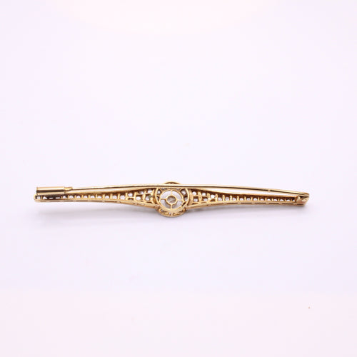 Broche Broche Art Déco diamants sur deux ors 58 Facettes