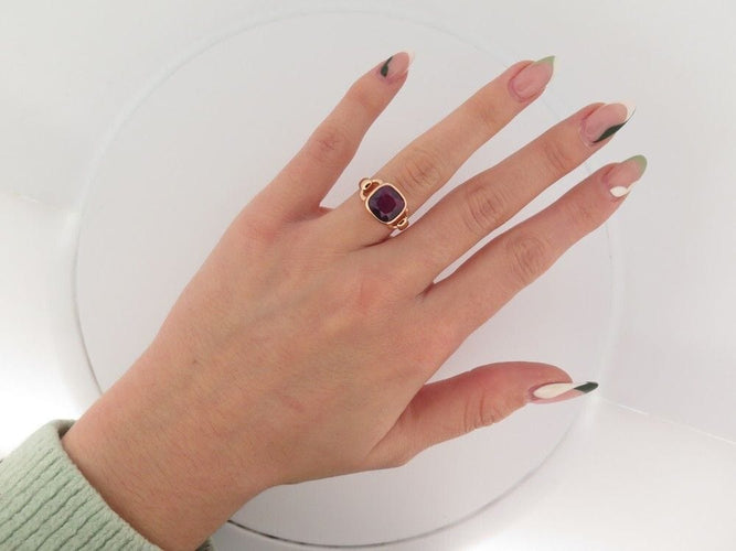 Bague 49 bague POIRAY indrani gm amethyste en or rose 58 Facettes 259050