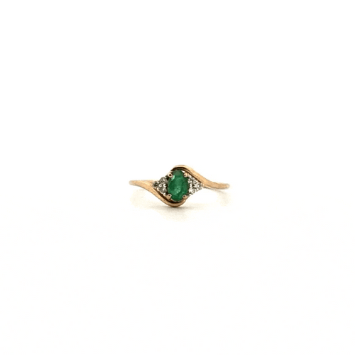 Bague 54 Solitaire Or Jaune  Émeraude 58 Facettes 90-GS33675