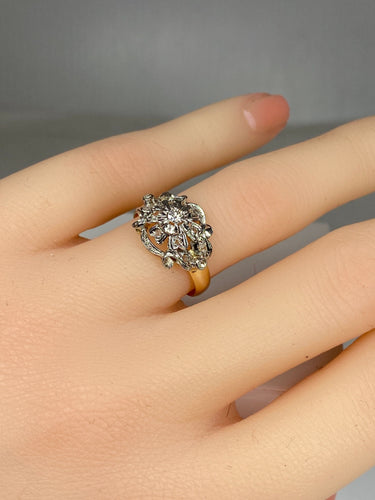 Bague 50 Bague Napoléon III en Or jaune & Diamants 58 Facettes