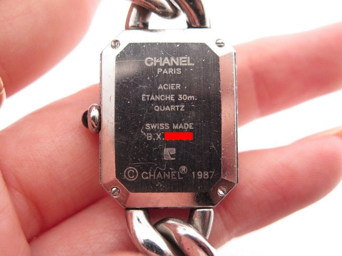 Montre vintage montre CHANEL premiere chaine gourmette gm quartz 58 Facettes 260162