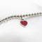 Bracelet Tiffany & Co. - Bracelet en argent sterling avec breloque cœur rouge. Veuillez retourner à Tiffany. 58 Facettes
