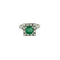 Bague 55 BAGUE CARRÉE, OR ÉMERAUDE & DIAMANTS. 58 Facettes BO/240039