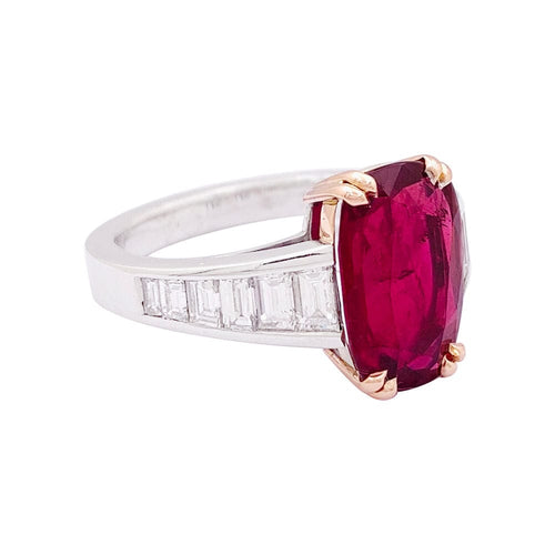 Bague 57 Bague deux ors, diamants, rubis. 58 Facettes 34079