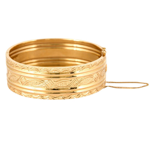 Bracelet Bracelet rigide à décor or jaune 58 Facettes