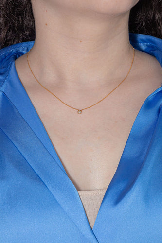 Collier Collier Solitaire Or jaune Diamant 58 Facettes 3876023CN