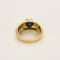 Bague 55 Bague jonc en or jaune, saphir et diamants 58 Facettes COG04412