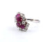 Bague 61 Bague en or blanc 18 carats sertie de rubis et de diamants, référence C 261 25 (2005) 58 Facettes