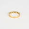 Bague 50.5 Demi-alliance, or jaune, diamants et émeraudes 58 Facettes RL18