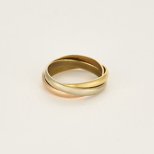 Bague 52 BAGUE CARTIER "TRINITY" TROIS ORS 58 Facettes