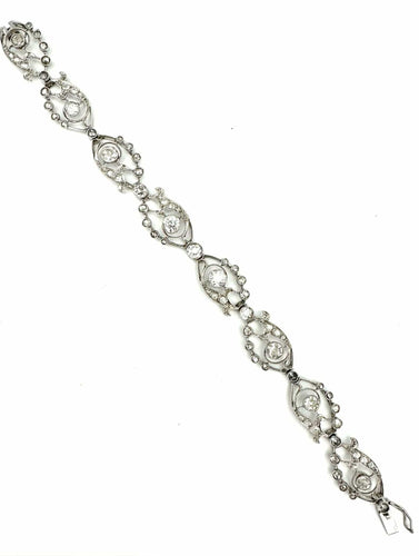 Bracelet Bracelet 19ème en platine et diamants (5.5ct) 58 Facettes