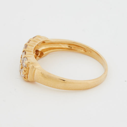 Bague 55 Bague Or Jaune avec Diamants 58 Facettes RÉF 6066/16