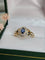 Bague 53 Bague en Or jaune, Or blanc et Saphirs 58 Facettes 649
