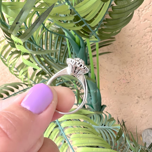 Bague 54.5 Bague Marquise Vintage Diamants Or gris 58 Facettes AA 1720