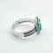 Bague 53 Bague Art déco émeraude 1,30 ct et diamants en or blanc 18 carats 58 Facettes