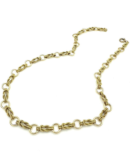 Collier HERMES. Collection "Audierne", collier or jaune 18K 58 Facettes
