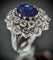 Bague 52 Bague or blanc Saphir 58 Facettes