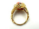 Bague 57 GILBERT ALBERT. Bague or jaune, diamant et billes interchangeables 58 Facettes