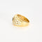 Bague 57 Bague or jaune, saphir central, sertie de 38 diamants 58 Facettes 1-0000102/2
