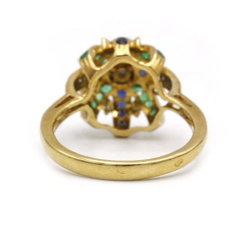Bague 58 Bague - Or, Diamants, Emeraudes & Saphirs 58 Facettes 250062R