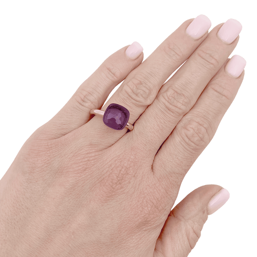 Bague 50 Bague Pomellato, collection "Nudo Classic", or rose et améthyste. 58 Facettes 34367