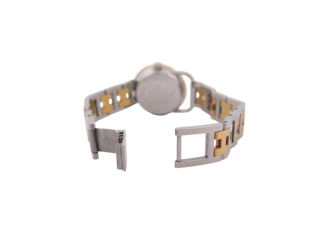 Montre vintage montre HERMES arceau 25 mm acier et plaque or quartz  plated 58 Facettes 268618