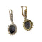 BOUCLES D'OREILLES ART DÉCO DES ANNÉES 1930-35 EN OR 18 KT ET PLATINE AVEC AMÉTHYSTE ET DIAMANTS