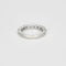 Bague 59 Demi-alliance or blanc et diamants 58 Facettes 240823