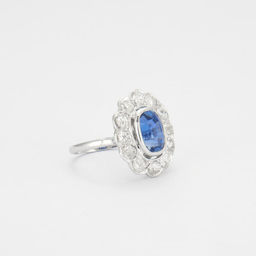 Bague 50 Bague Pompadour Saphir et Diamants 58 Facettes