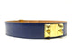 Collier ceinture HERMES medor collier de chien 70 cuir box bleu et metal dore 58 Facettes 266424