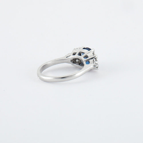 Bague 50 Bague Saphir Diamants 58 Facettes