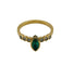Bague en or avec émeraude taille marquise et diamants