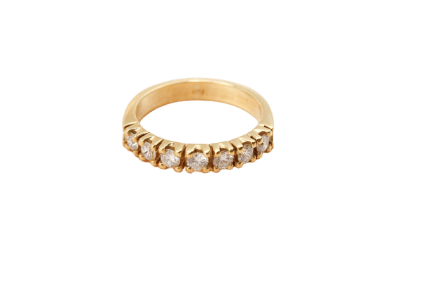 Bague Bague demi-alliance or jaune, 7 diamants 0,70 ct H SI 58 Facettes 250074
