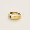 Bague 55 Bague jonc en or jaune, améthyste et diamants 58 Facettes MAN1676
