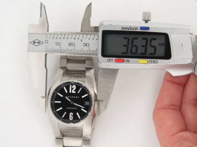 Montre montre BULGARI ergon eg35s 35 mm automatique acier brosse 58 Facettes 272370