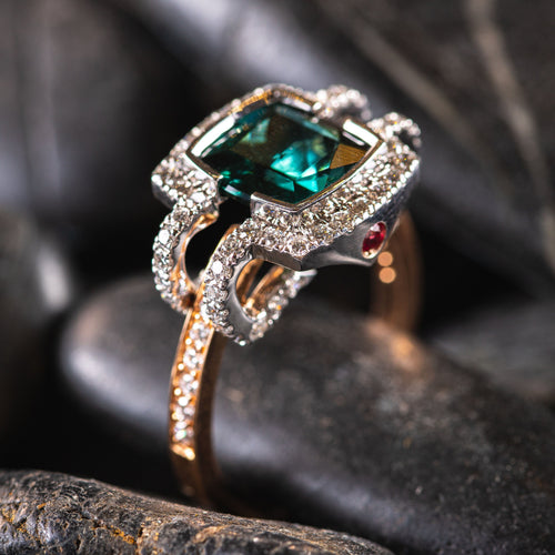 Bague 59 Portrait of an Idea ring – Unique Creation by Gianpiero Casolani 58 Facettes GCR001
