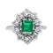 Bague 54 Bague  Pompadour  Or blanc Emeraude, Diamant 58 Facettes 3747899CN