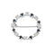 Broche Broche or gris, pierre blanches et saphirs 58 Facettes MON0701