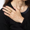 Bague Bague vintage en or 14 carats, sertie de saphirs et de diamants, motif panier tressé, taille 7. Bijou à anneau bombé. 58 Facettes G13928