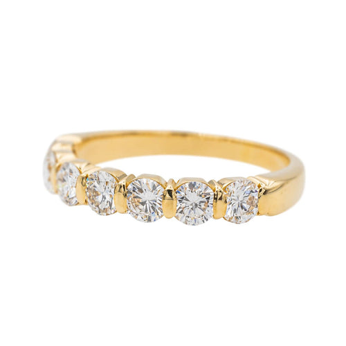 Bague 55 Bague Demi alliance Or jaune Diamant 58 Facettes 3377041CN