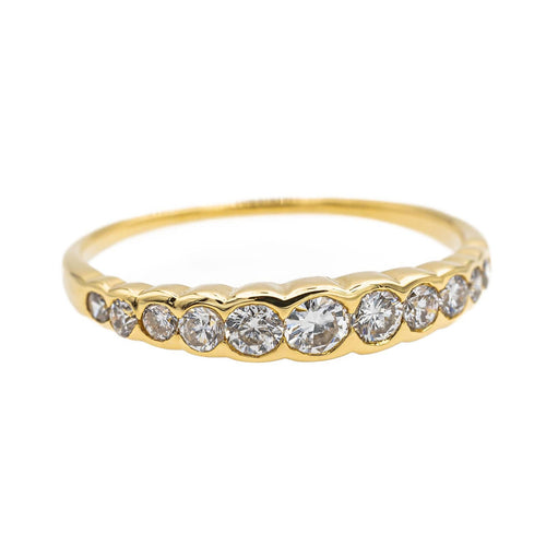 Bague 50 Bague Demi alliance Or jaune Diamant 58 Facettes 3548159CN