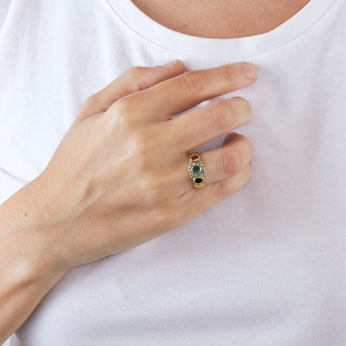 Bague Bague les 3 précieuses 58 Facettes LP549
