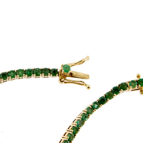 Bracelet Bracelet tennis avec émeraudes 58 Facettes 32822